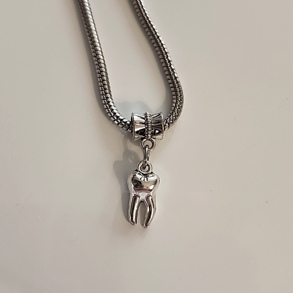 Tooth Charm for European Style Bracelets Fits Pandora Systems